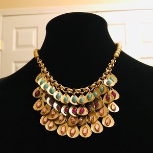 Vintage Statement necklace glamorous multicolored